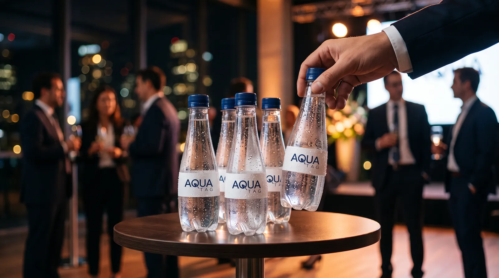 Agua personalizada AquaTag en eventos y activaciones