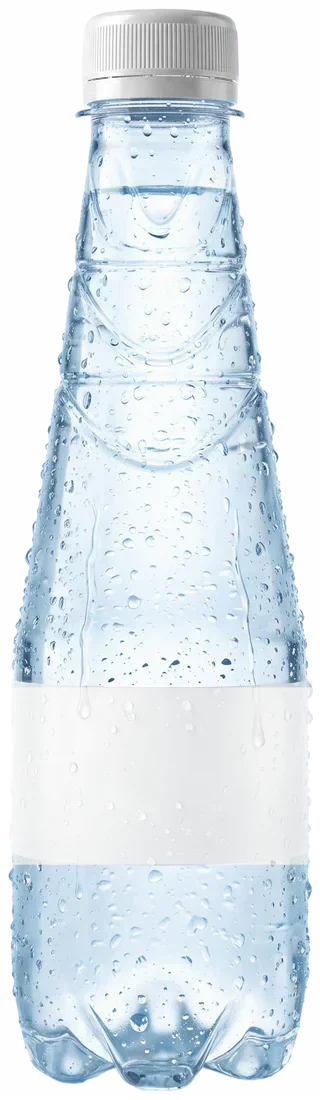 Botella Gota con relieve con agua fría y etiqueta AquaTag