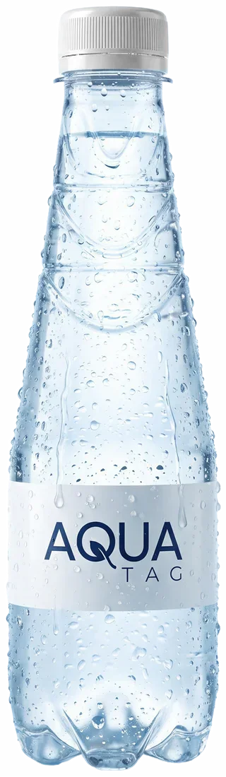 Botella Gota con relieve de 320 ml con agua fría y etiqueta